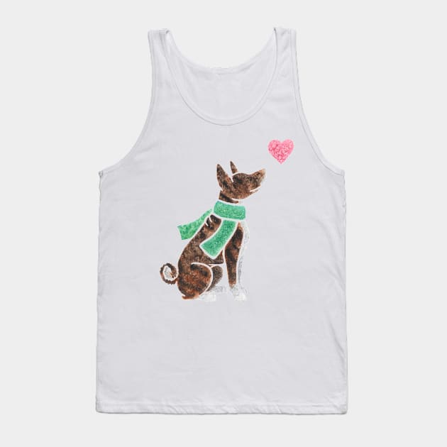 Watercolour Basenji Tank Top by animalartbyjess